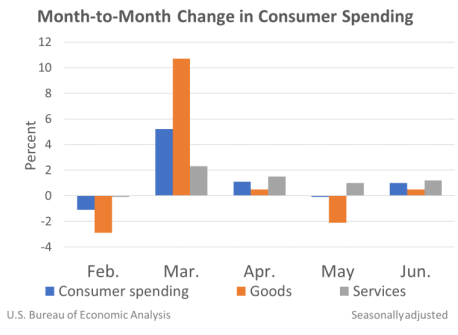 Month to Month Consumer Spending July30