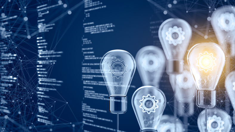 lightbulbs and code innovation