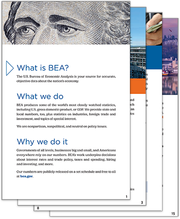 Two-page spread version of the BEA We’ve Got Your Number pamphlet shown with stacked interior spreads.