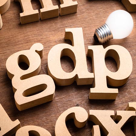 Image of GDP letters