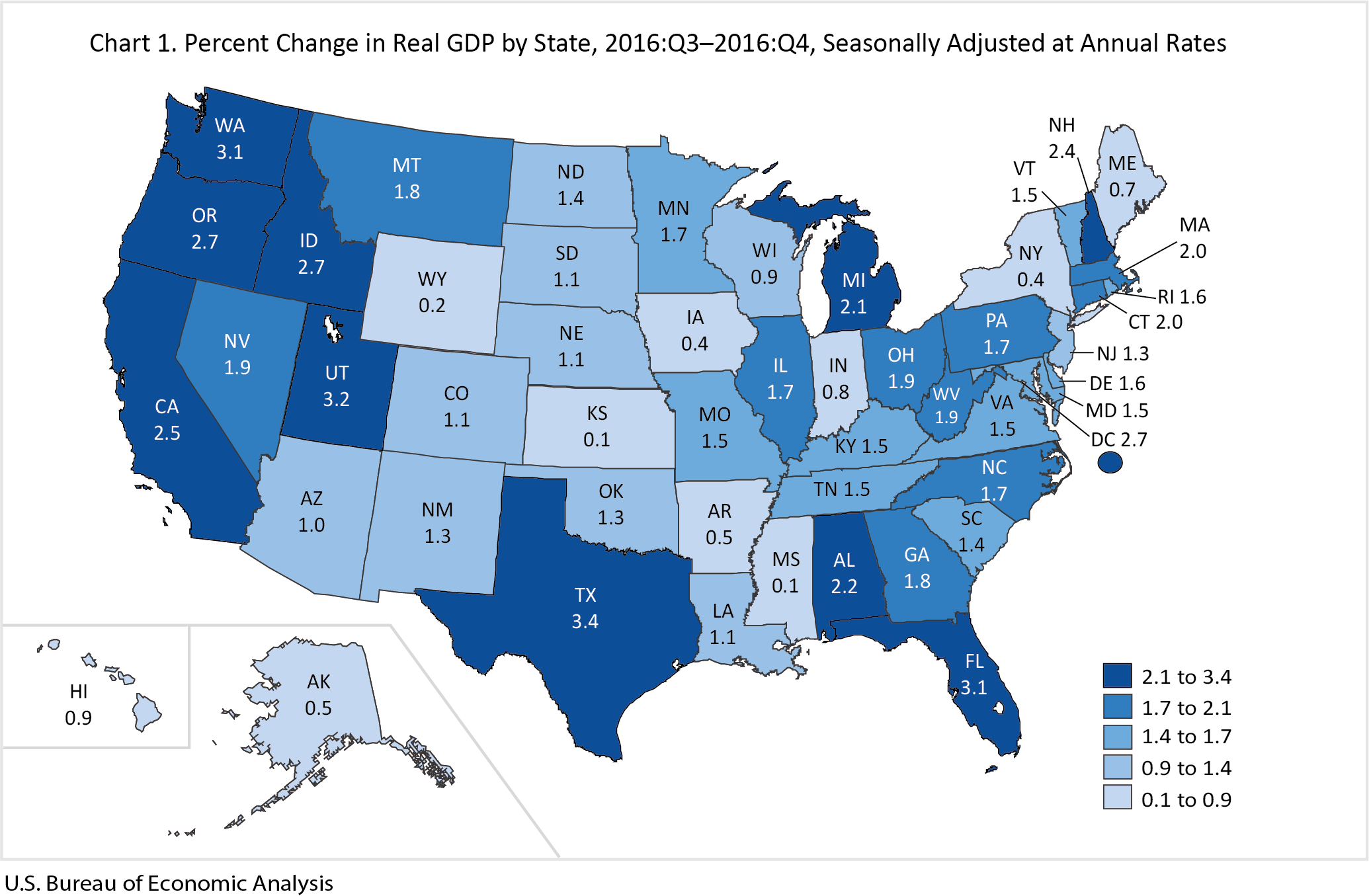 GDP by State Map